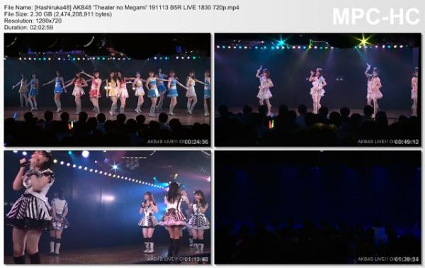 AKB48 ‘Theater no Megami’ 191113 B5R LIVE 1830